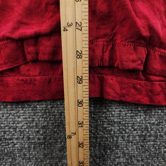 Tommy Bahama Red All Silk Floral Button Up Camp Shirt Large Pocket Hawaii - Picture 8 of 16